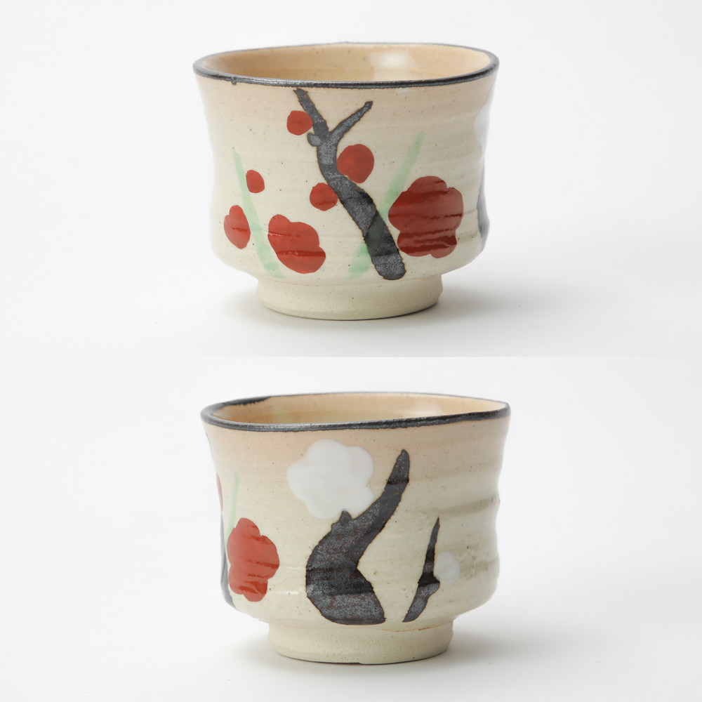 清水六兵衛 ぐい呑み 花鳥風月 桐箱入り 四点セット - 京都府京都市