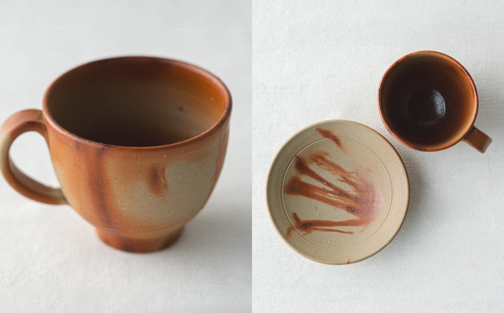 2412】116.カップ、皿…備前焼 2412】116.カップ、皿…備前焼 2412】116