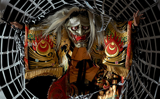 石見神楽面 恵比寿 大黒【伝統芸能 神楽 お面 手作り 病除け 魔除け