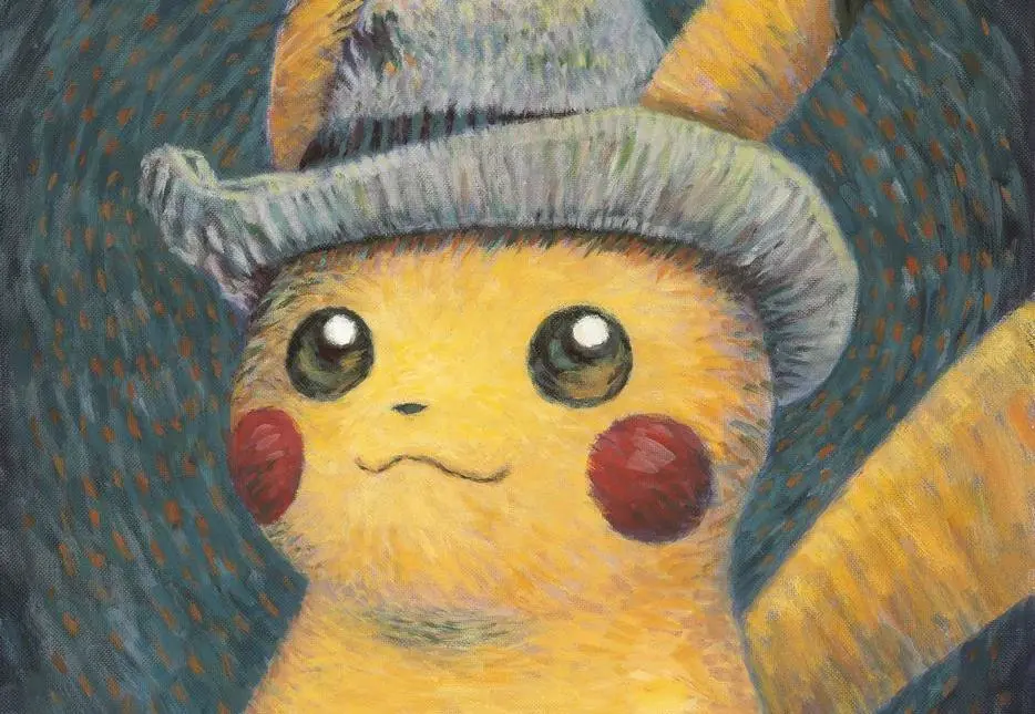 ゴッホピカチュウ キャンバスアート 金枠 Sサイズ ゴッホ展】ゴッホ