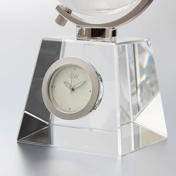 NARUMI グラスワークス 地球儀時計 – 記念品工房「ここからはじめる