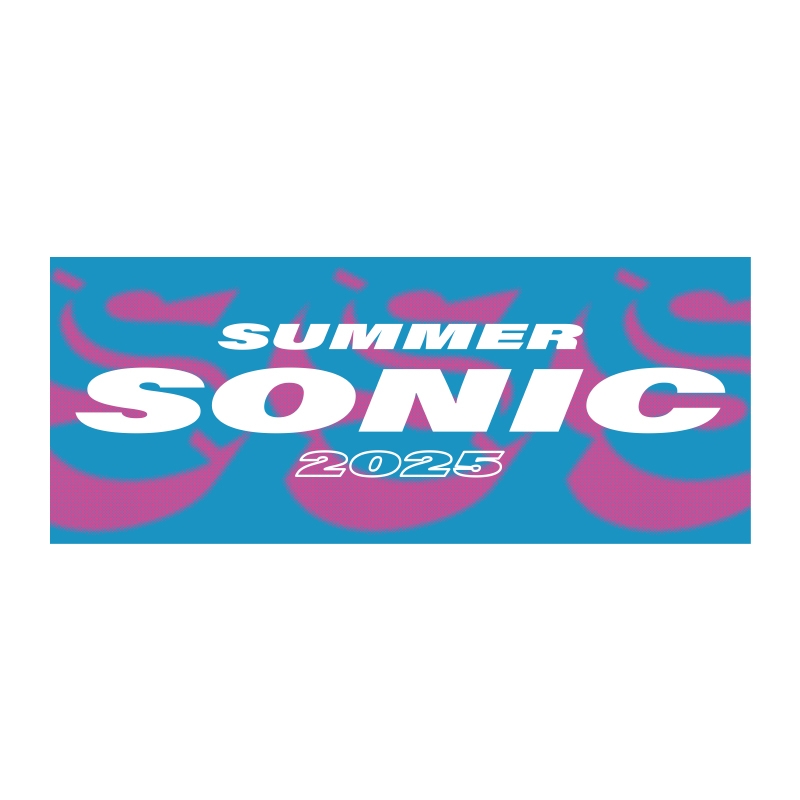フェイスタオル -Sロゴ-［ブルー×ピンク］ : SUMMER SONIC | HMV&BOOKS