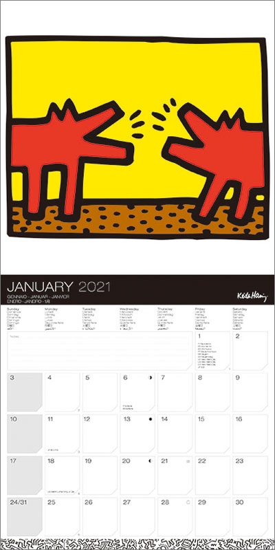 キースヘリング カレンダー レア レトロ ヴィンテージ キースヘリング