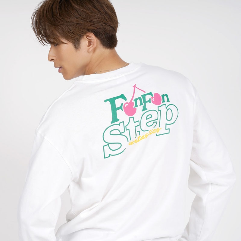 FAN FAN STEP ロングスリーブTシャツ/WHITE/M : FANTASTICS from EXILE
