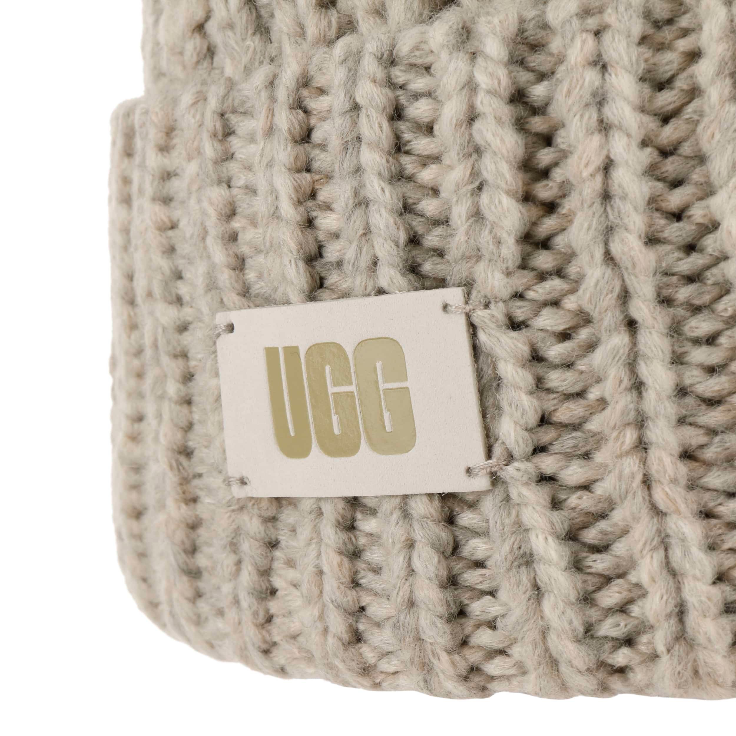 帽子 UGG Chunky Rib Beanie Light Grey UGG Chunky Rib-Knit Logo Patch Beanie Light Grey NWT | eBay