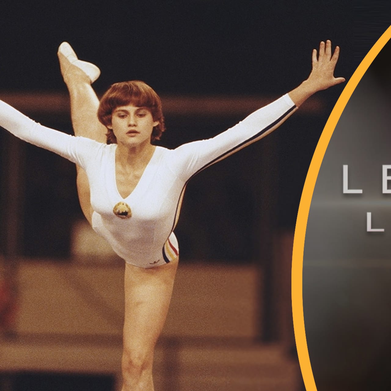 体操選手 ナディア・コマネチ 直筆サイン入り写真 金メダリスト 白い