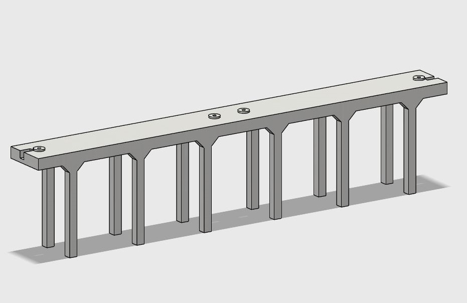 Nゲージ 単線高架橋（旧タイプ） 直線（280mm） - DMM.make