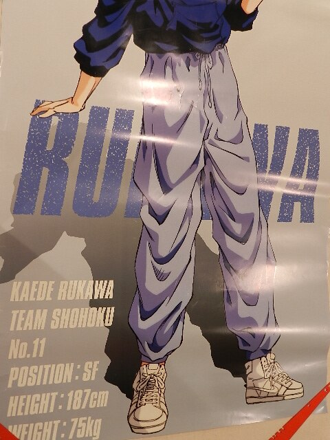 中古】スラムダンク ポスター 流川楓 中古】スラムダンク ポスター