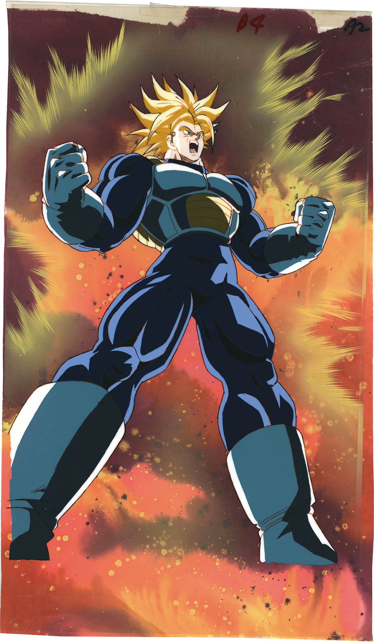 希少・当時物アニメドラゴンボールZで使用されたトランクス 直筆セル画