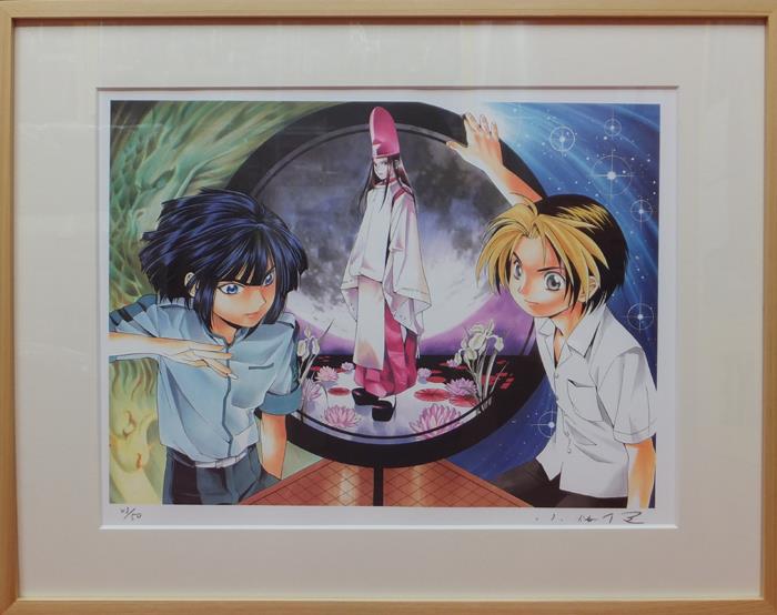 美品】ヒカルの碁 サイン色紙 複製 ヒカル＆佐為＆アキラ 小畑健