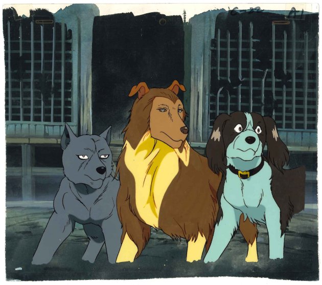 アニメ セル画 銀牙 3枚セット 当時物 銀牙-流れ星銀- セル画