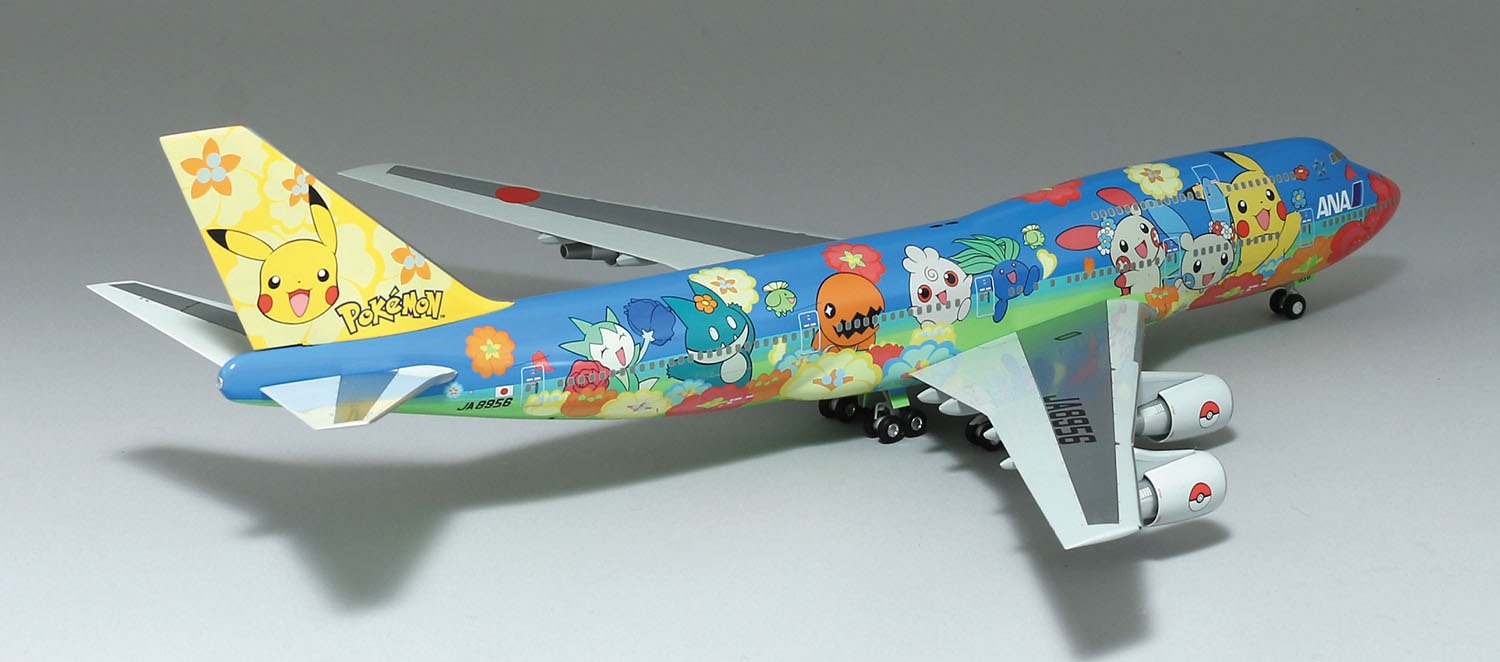 新品 1/200全日空商事B747-400ANAポケモンジェットお花ジャンボ 1/200