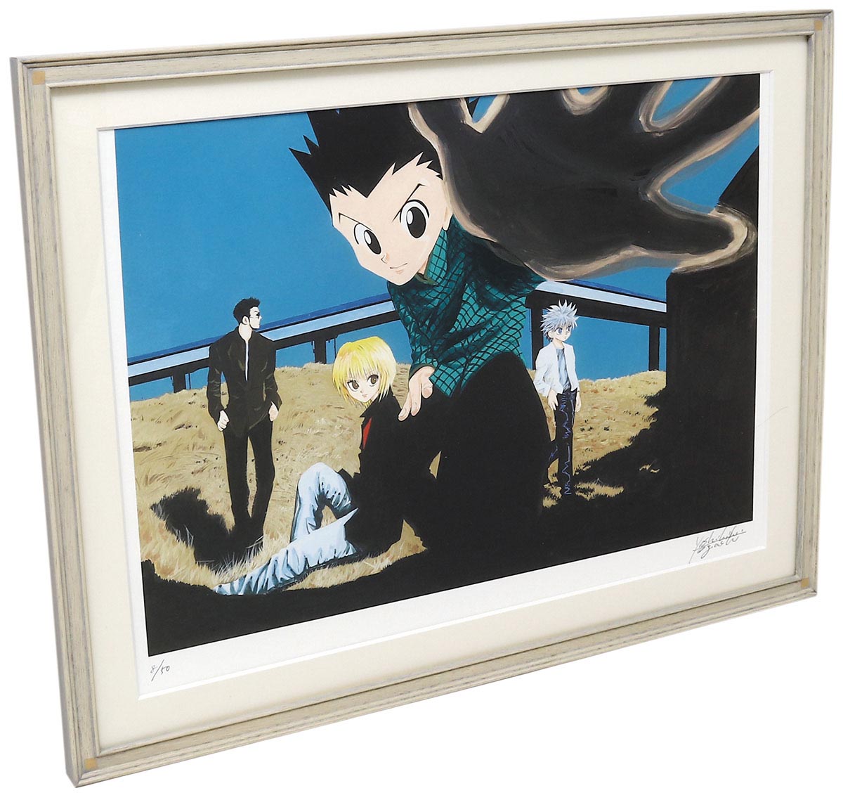 HUNTER × HUNTER複製原画 ヒソカクロロ ジャンプ展 厚紙スタンド付