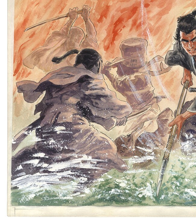 小島剛夕 リトグラフ 子連れ狼 縦97cm横73.5cm 小島剛夕 リトグラフ