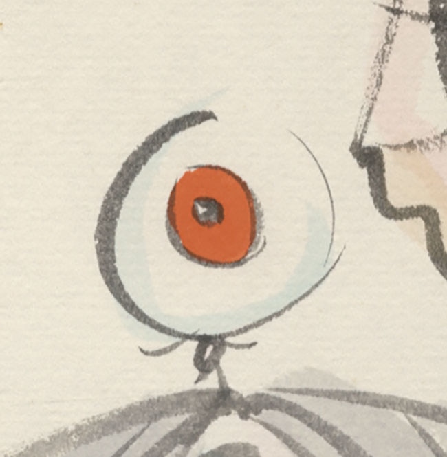 水木しげる直筆カラー色紙「ゲゲゲの鬼太郎」