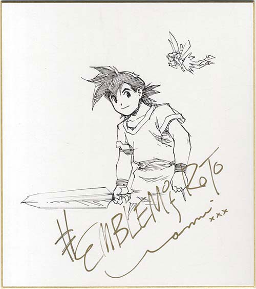 天地創造 藤原カムイ 直筆設定資料原画 直筆イラスト 雷火 ロトの紋章