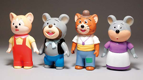 ポピー/日本 フーセンのドラ太郎 ソフビ人形4体セット 箱付