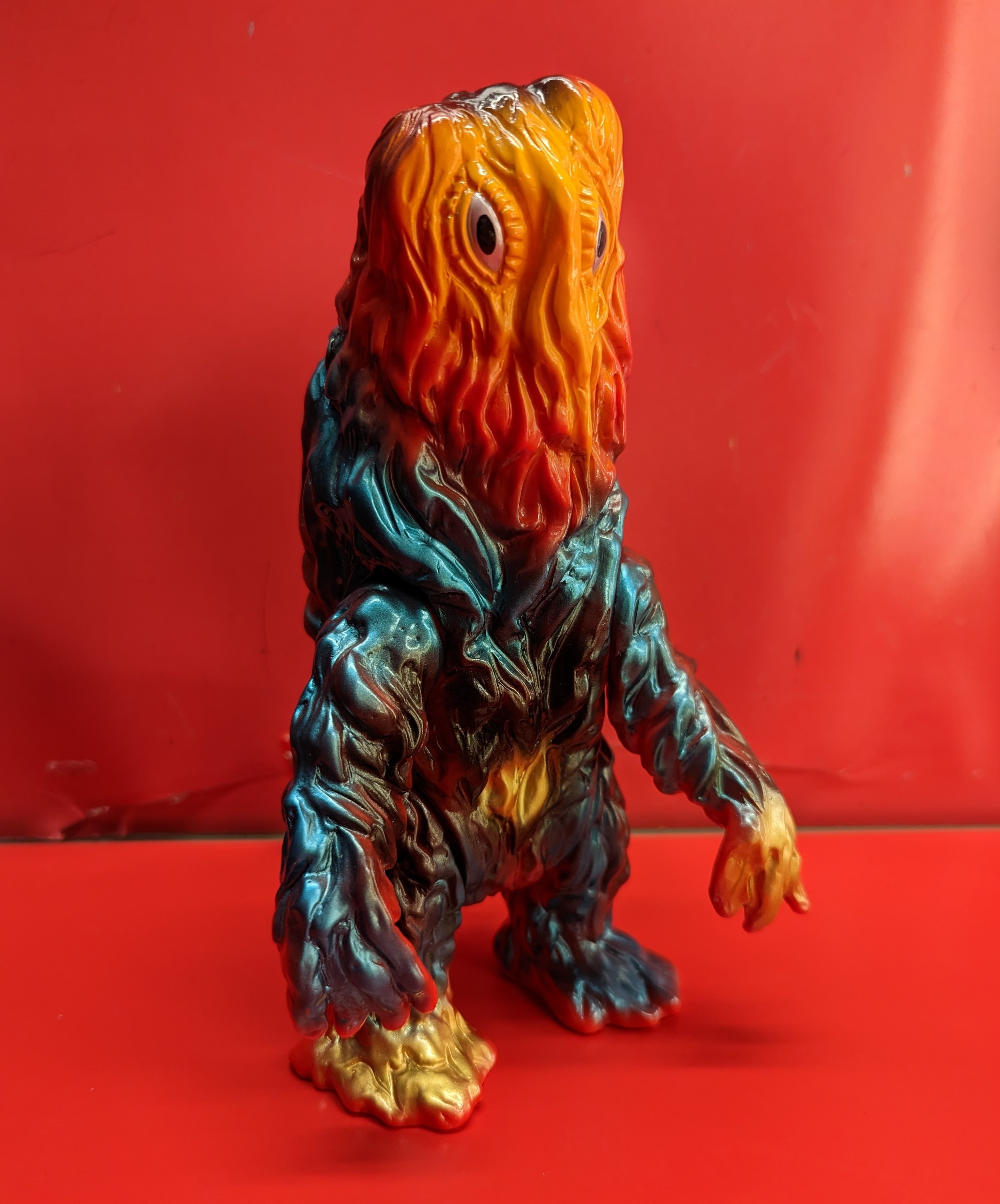 マルサン ヘドラ 350⁄ゴールドラメ ソフビ 赤目 ヘドラ 350 A Type