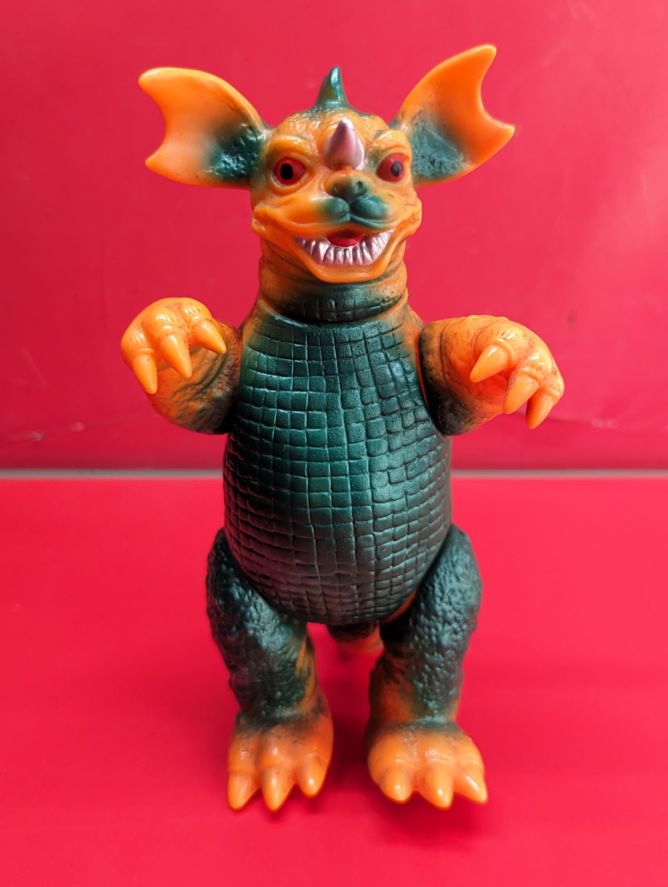 マルサン 電撃怪獣大作戦 バラゴン(オレンジ成型/緑メタ&銀スプレー