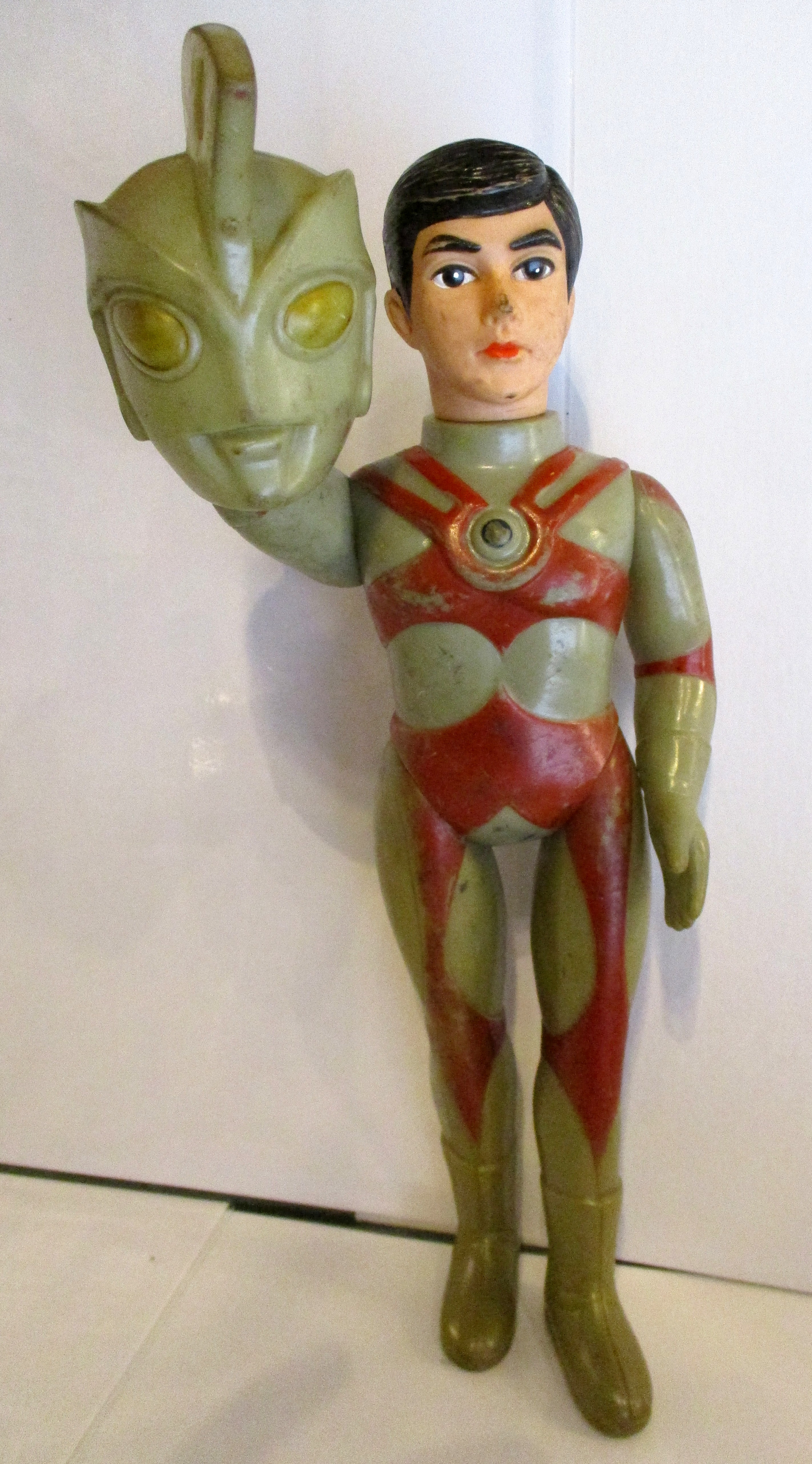 当時物 【ウルトラマンエースA 】面取れ マスク取れ ソフビ ブルマァク