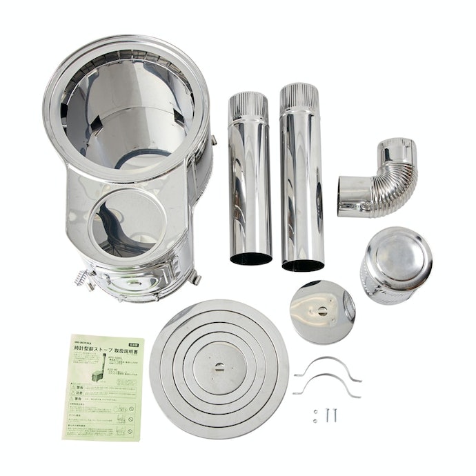 新品・未使用！ホンマ製作所 ステンレス時計1型薪ストーブセット【ASS