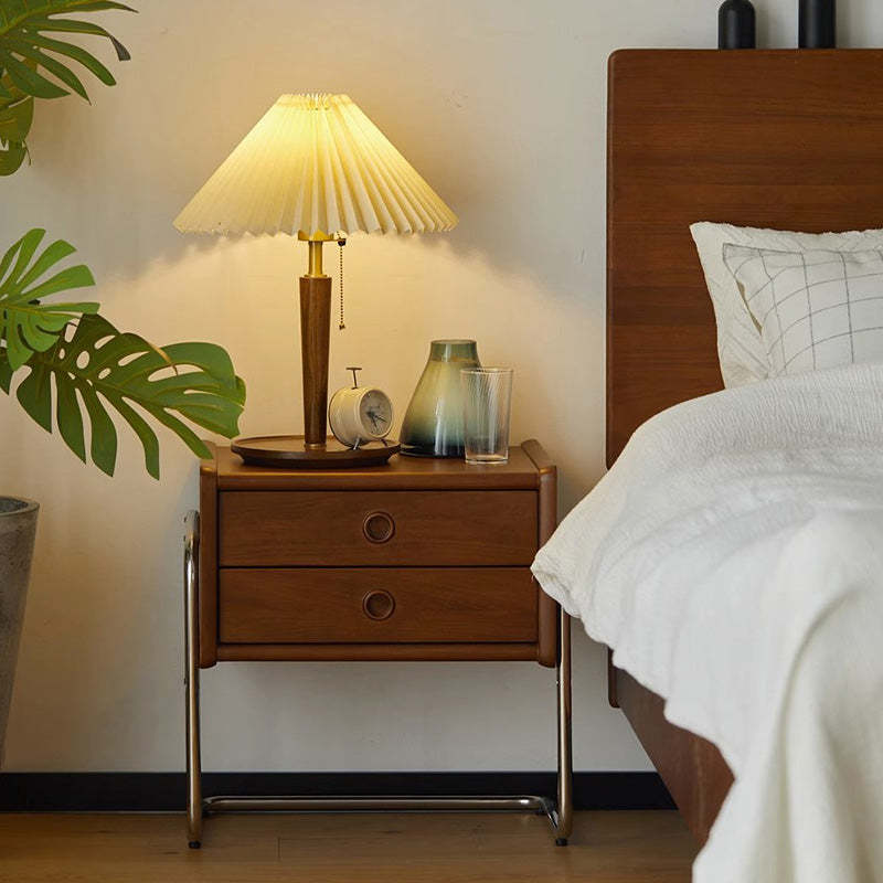 ビンテージ キャビネットベッドサイドテーブル 猫脚 右開き 剥離