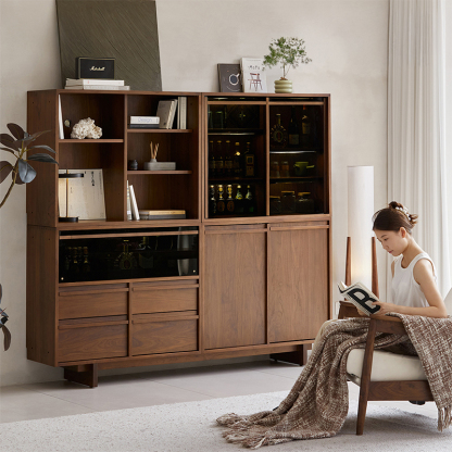 Woody Prime Walnut 自由組み合わせキャビネット | 高級ウォールナット