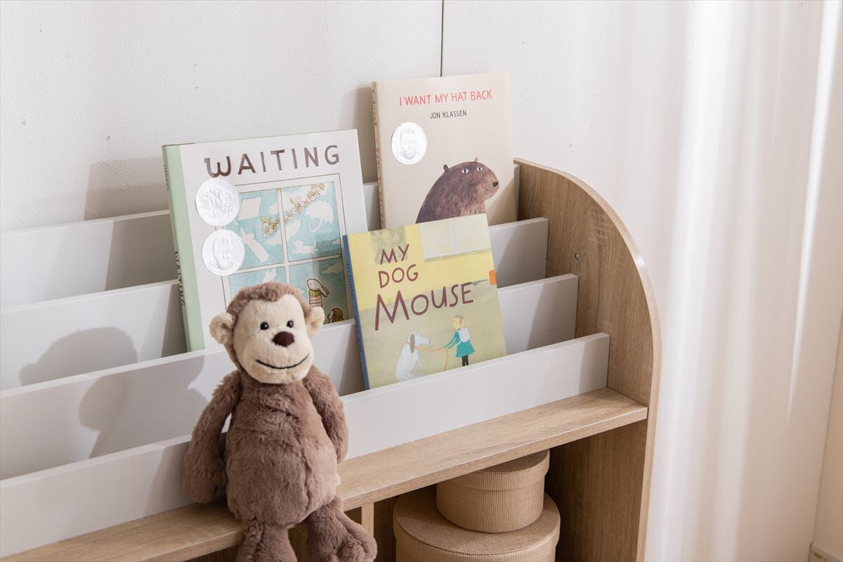 北欧木製引き出し収納タイプ絵本棚 | 子供部屋にぴったりな温かみの
