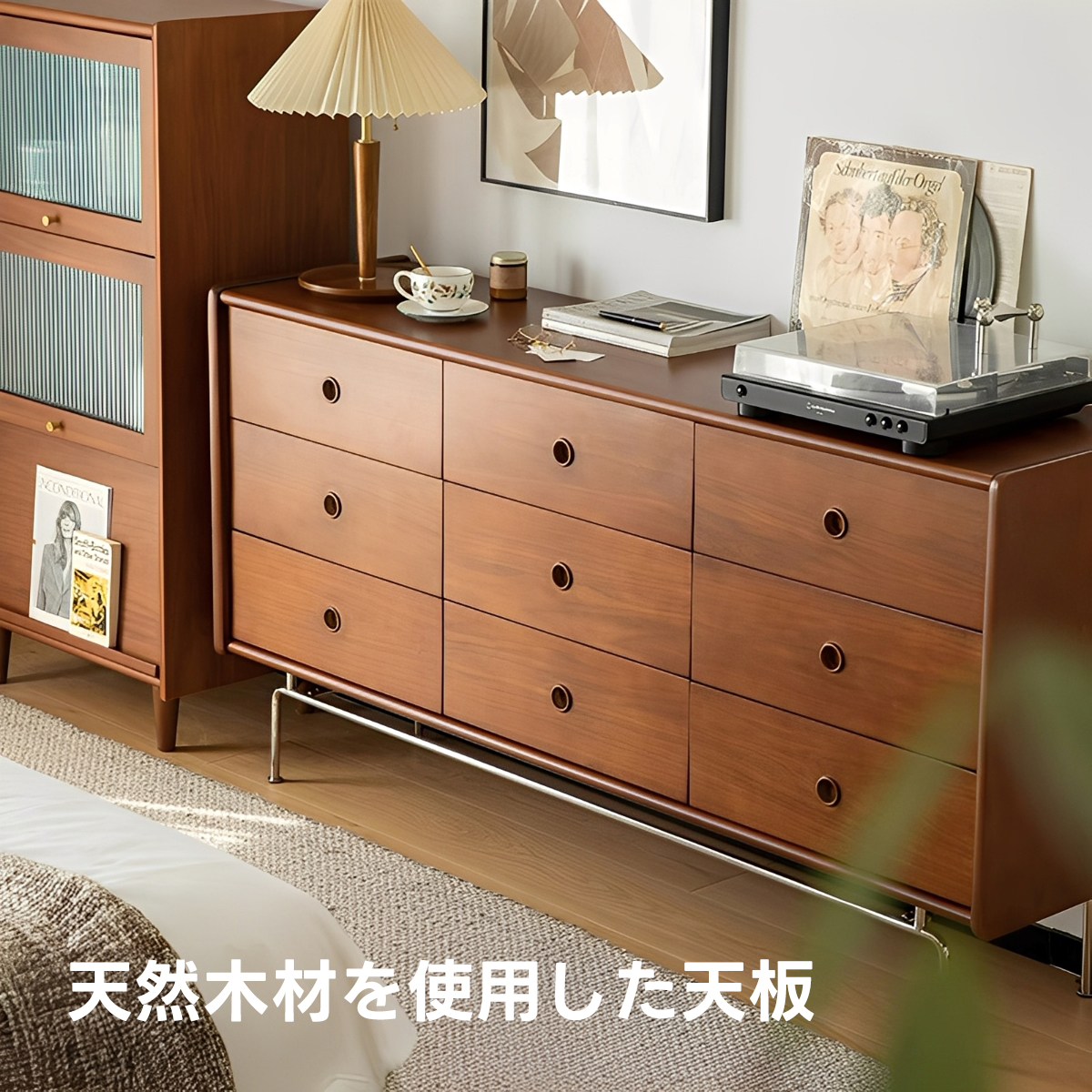 Woody Prime Boxツゲ材 クラシック木製収納キャビネット