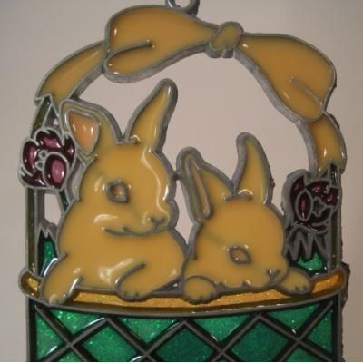 ウェッブ ステンドグラス Rabbitトロント・ステンドグラス社イースター