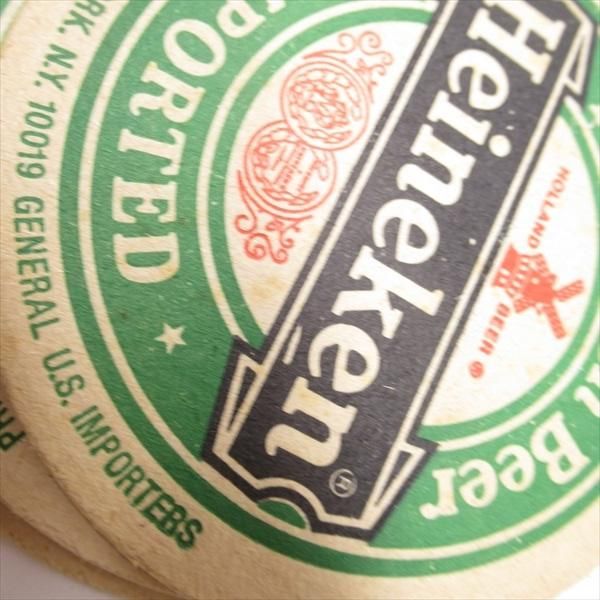 紙製ヴィンテージコースター ハイネケンビール ハンド 4枚セット