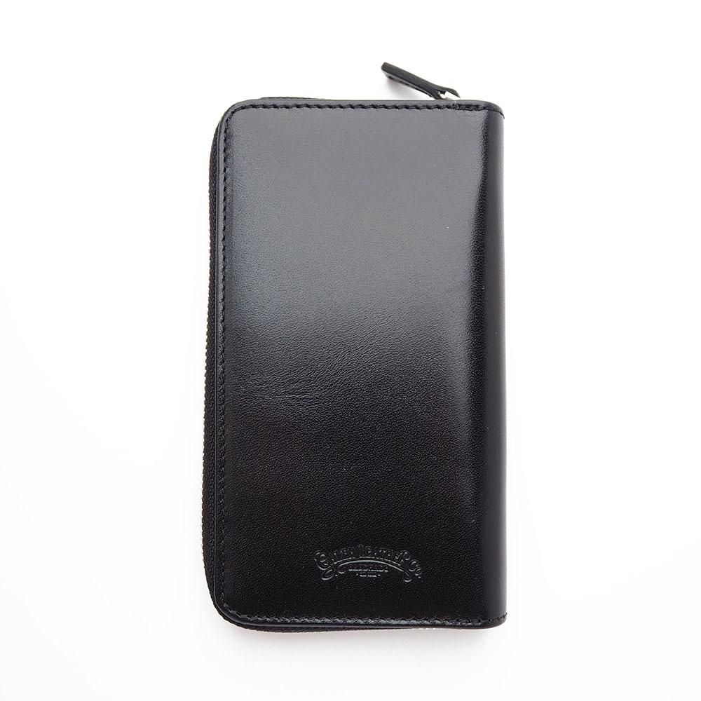 Galen Leather/ガレンレザー】レザー ジップ3本差しペンケース (ブラック)