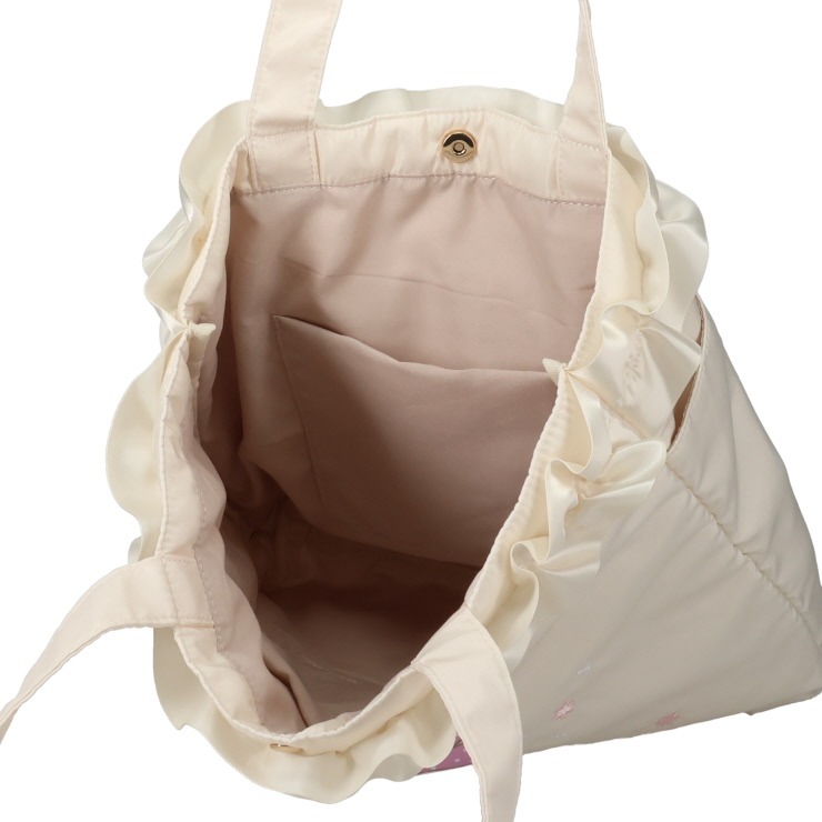 ウィッシュミーメル ふわふわトートバック 新品 ワンポイントハート