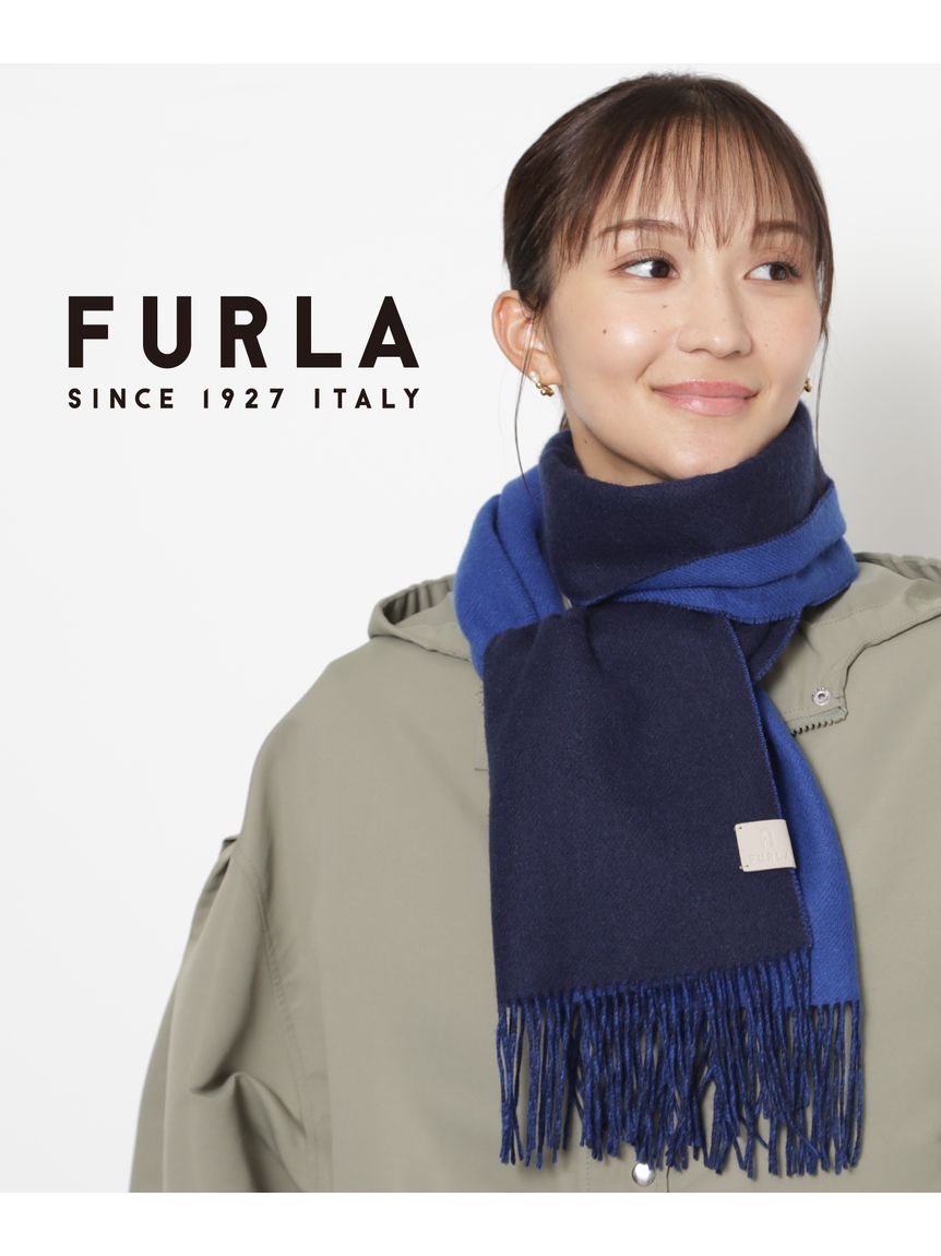 マフラー】フルラ（FURLA）カシミヤ100％リバーシブルマフラー 180*30