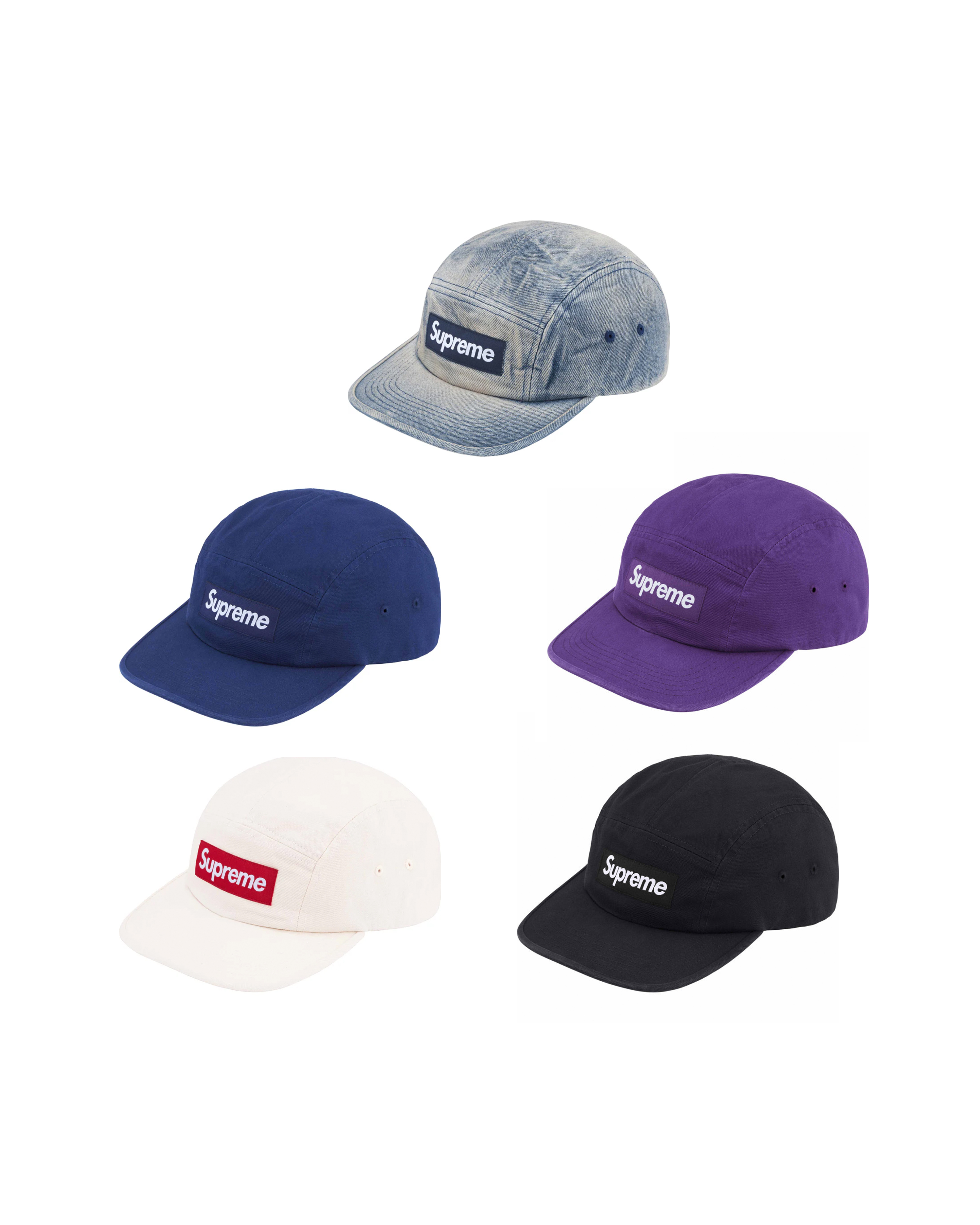 Supreme SS24 Washed Chino Twill Camp Cap