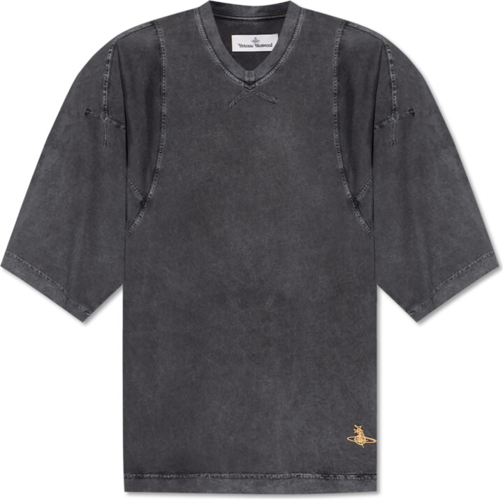 Vivienne Westwood V-neck T-shirt, , - Grey