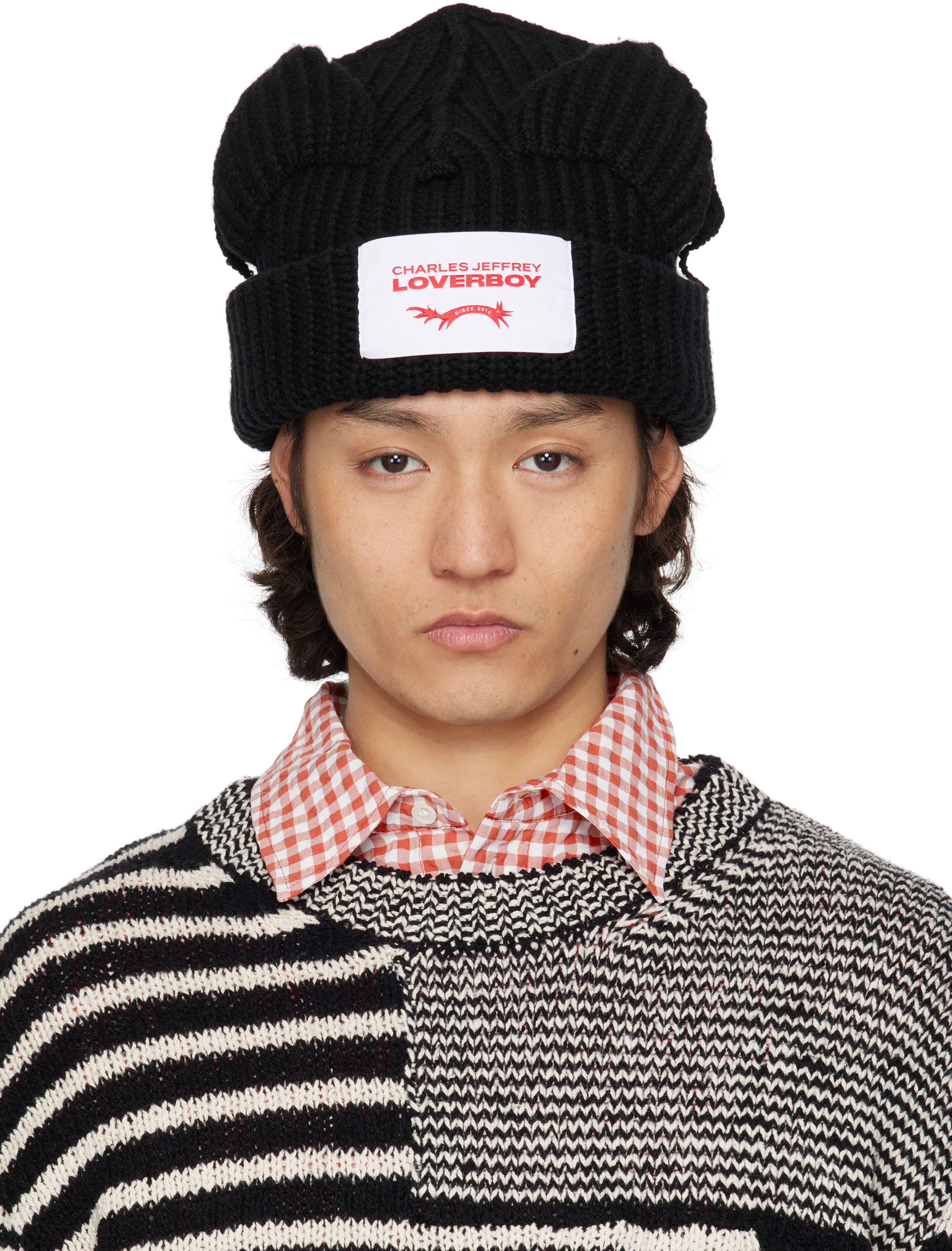 Charles Jeffrey LOVERBOY ニット帽 黒【男女兼用】 Charles Jeffrey