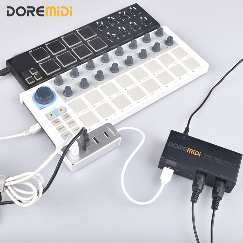 DOREMiDi High-Speed USB MIDI Host Box UMH-21 and USB HUB 2.0 Hi