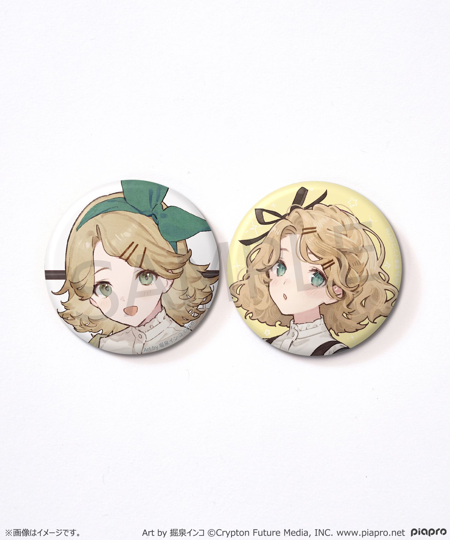 鏡音リン マルイ Summer Party 缶バッジ 鏡音リン 缶バッジセット Art by