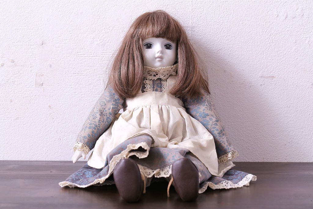 昭和初期 ビスクドール sankyoオルゴール入りオリジナル衣装欠陥無し