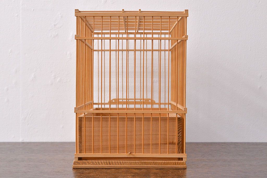 公式】アンティーク家具ラフジュ工房商品詳細ページ古い 竹製鳥籠 外箱