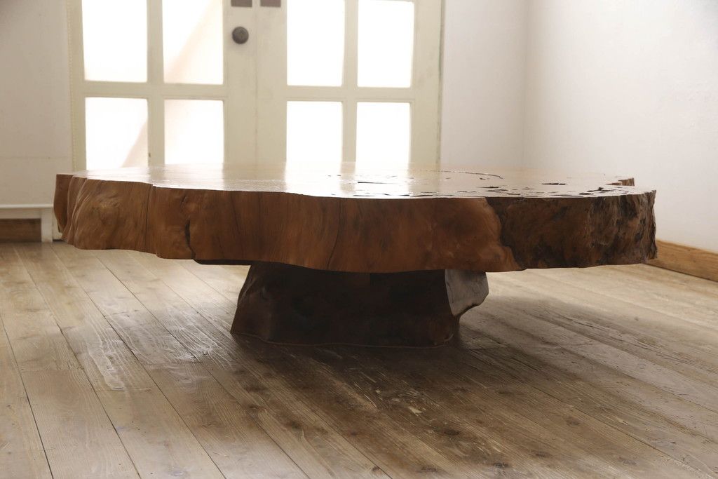 世界遺産 屋久杉使用】推定100年杉 輪切り座卓 ローテーブル