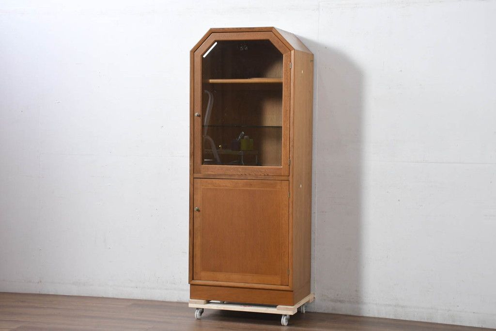 オールドカリモク】ヴィンテージ 飾り棚 コレクションケース