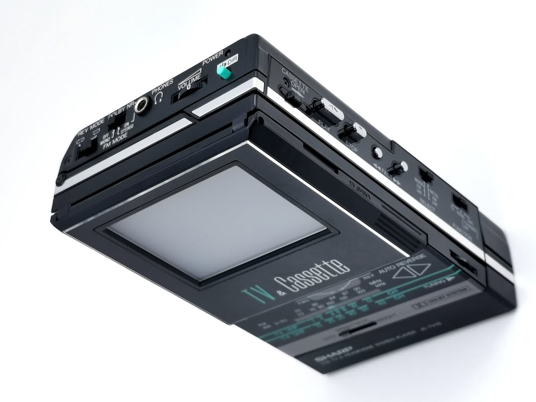 SHARP JC-TV10 TV & カセットプレーヤー アンテナ付き SHARP JC-TV10