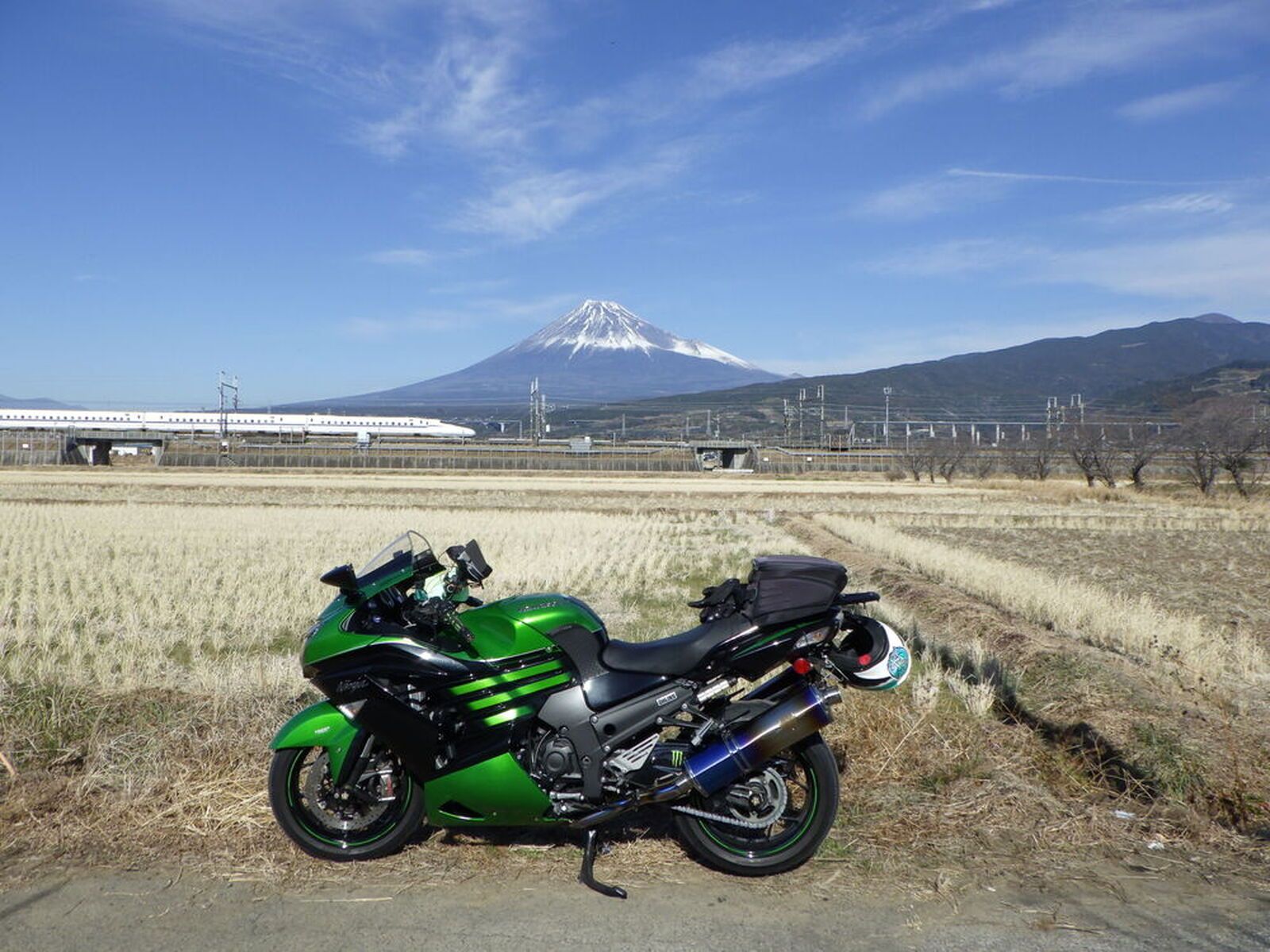 KAWASAKI ZX-14R「富士山・新幹線・東名高速・&ZX-14R