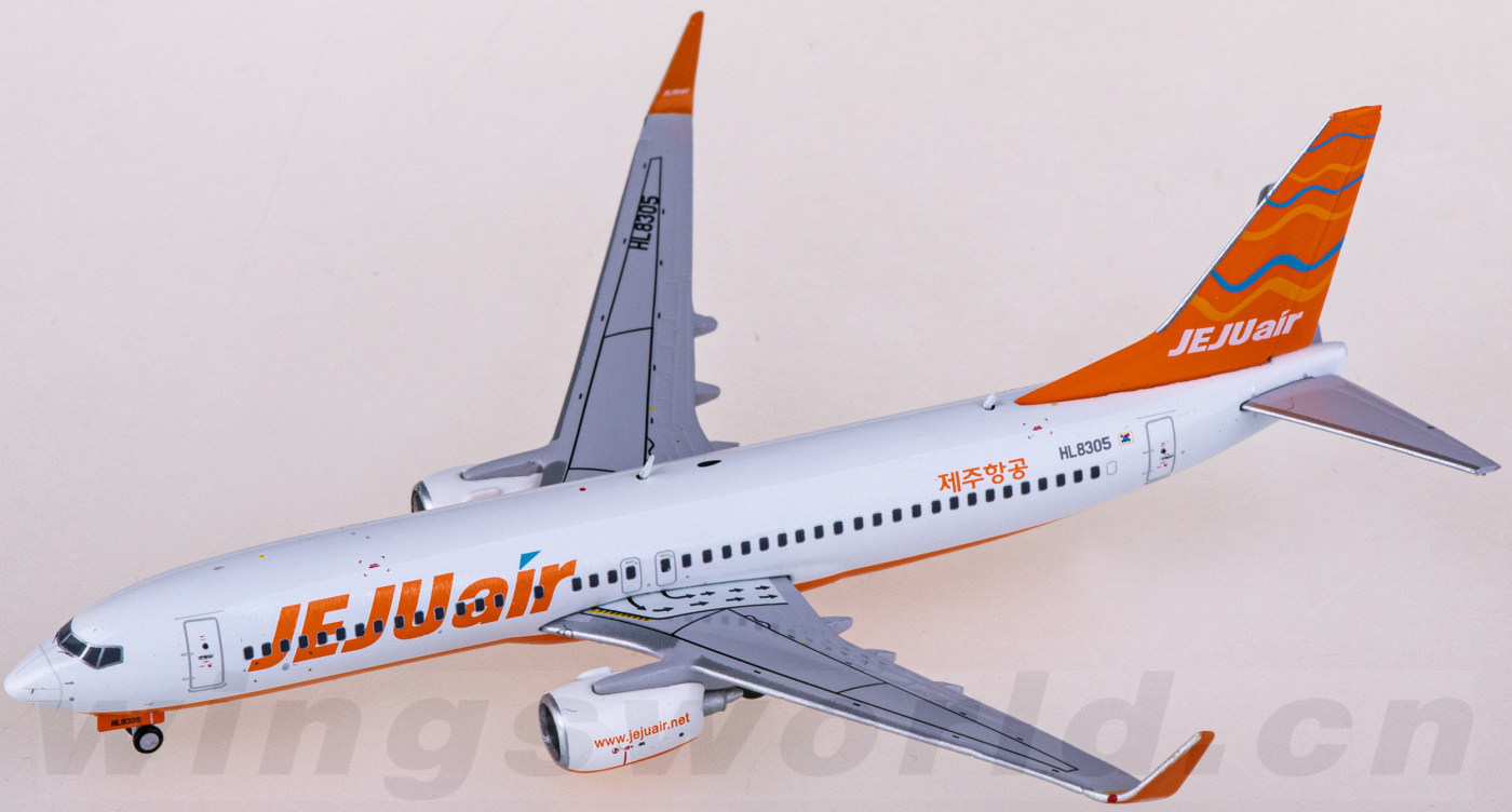 XX4197 Jeju Air 济州航空Boeing 737-800 HL8305 JC Wings 1:400 -飞机