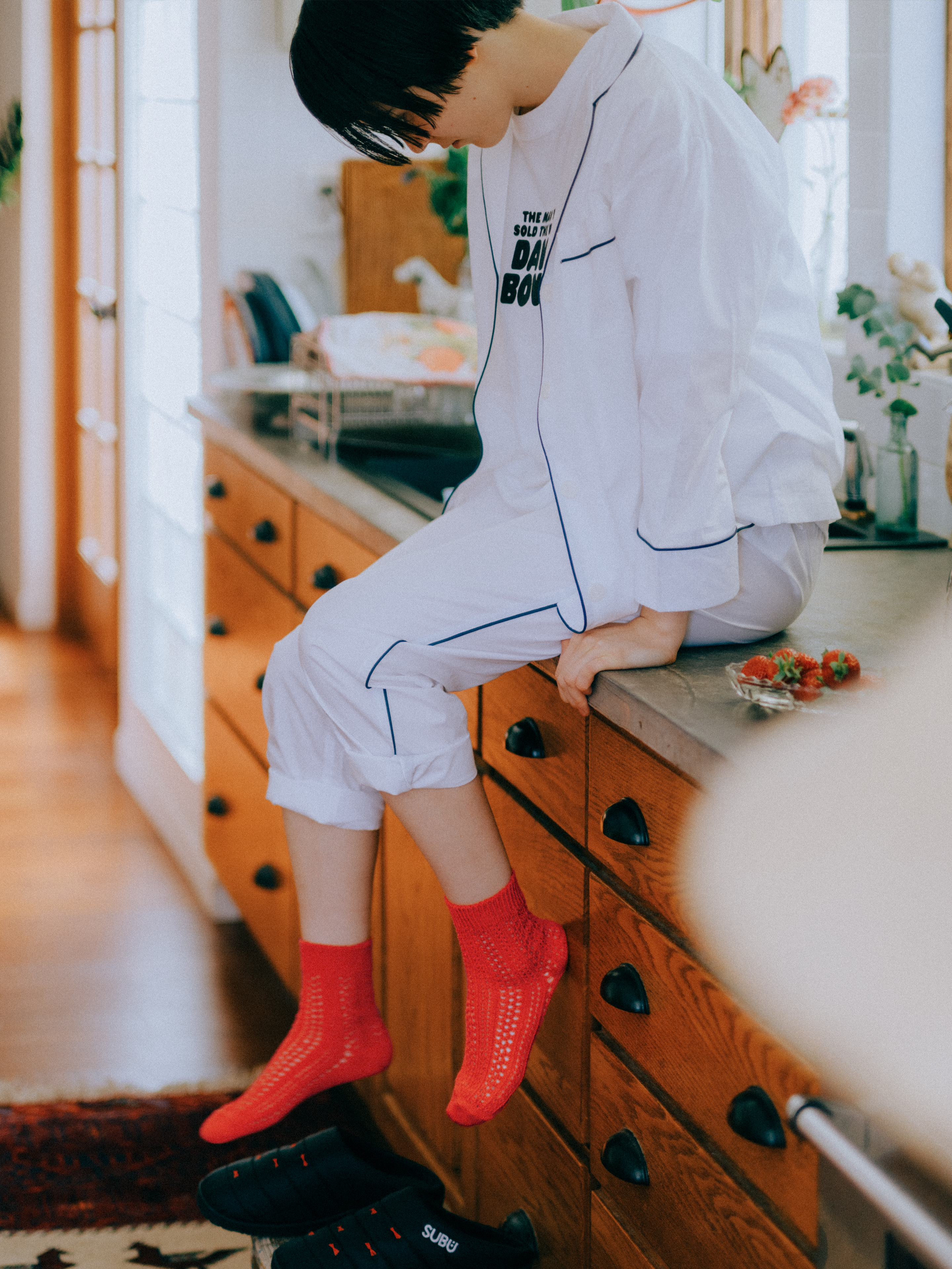 PVOT PRIVE メッシュタンクトップ・ショーツ・ソックスセット 上XL下M