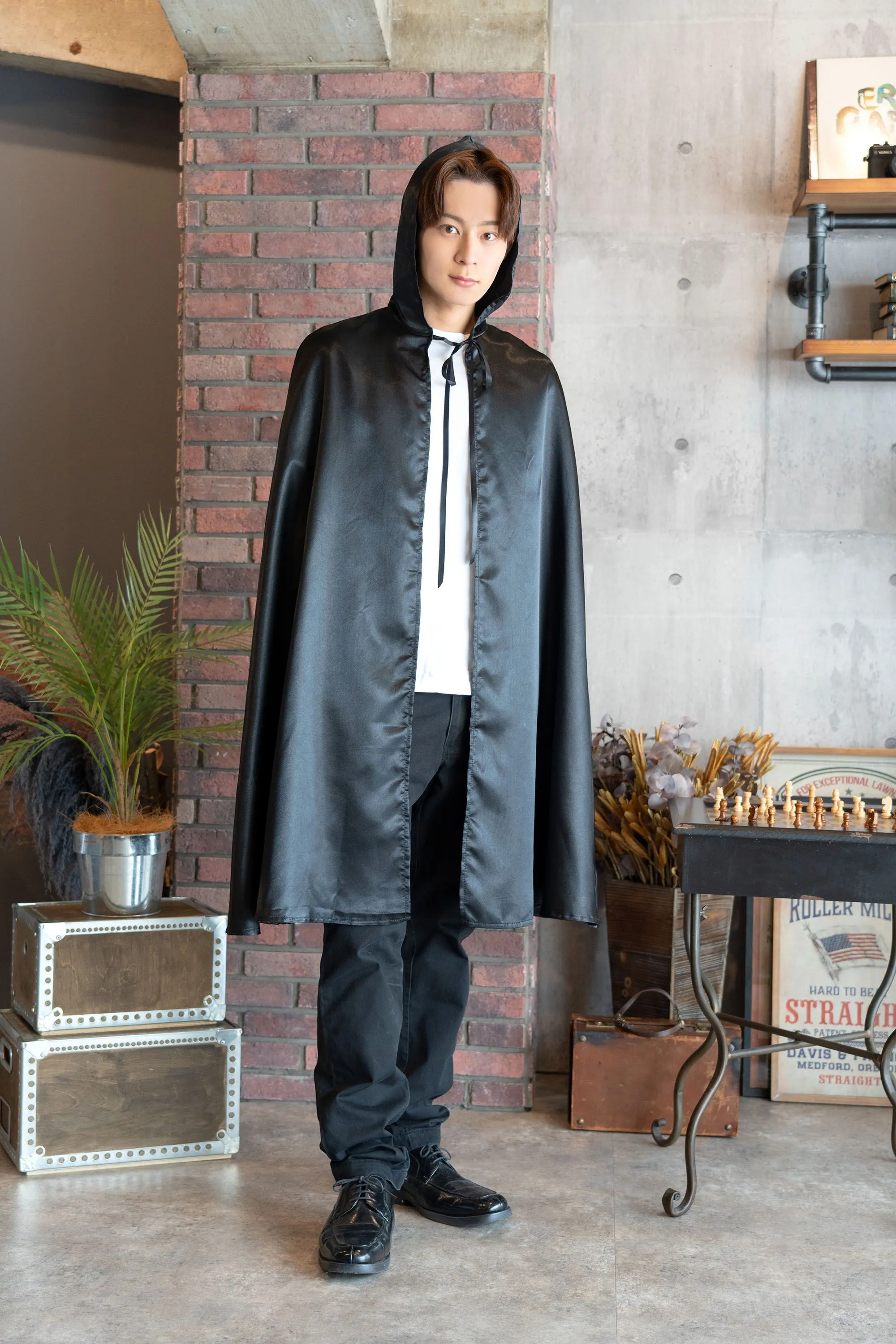 MENコス 黒マント クリアストーン 4560320881087 祭り用品・浴衣・股引