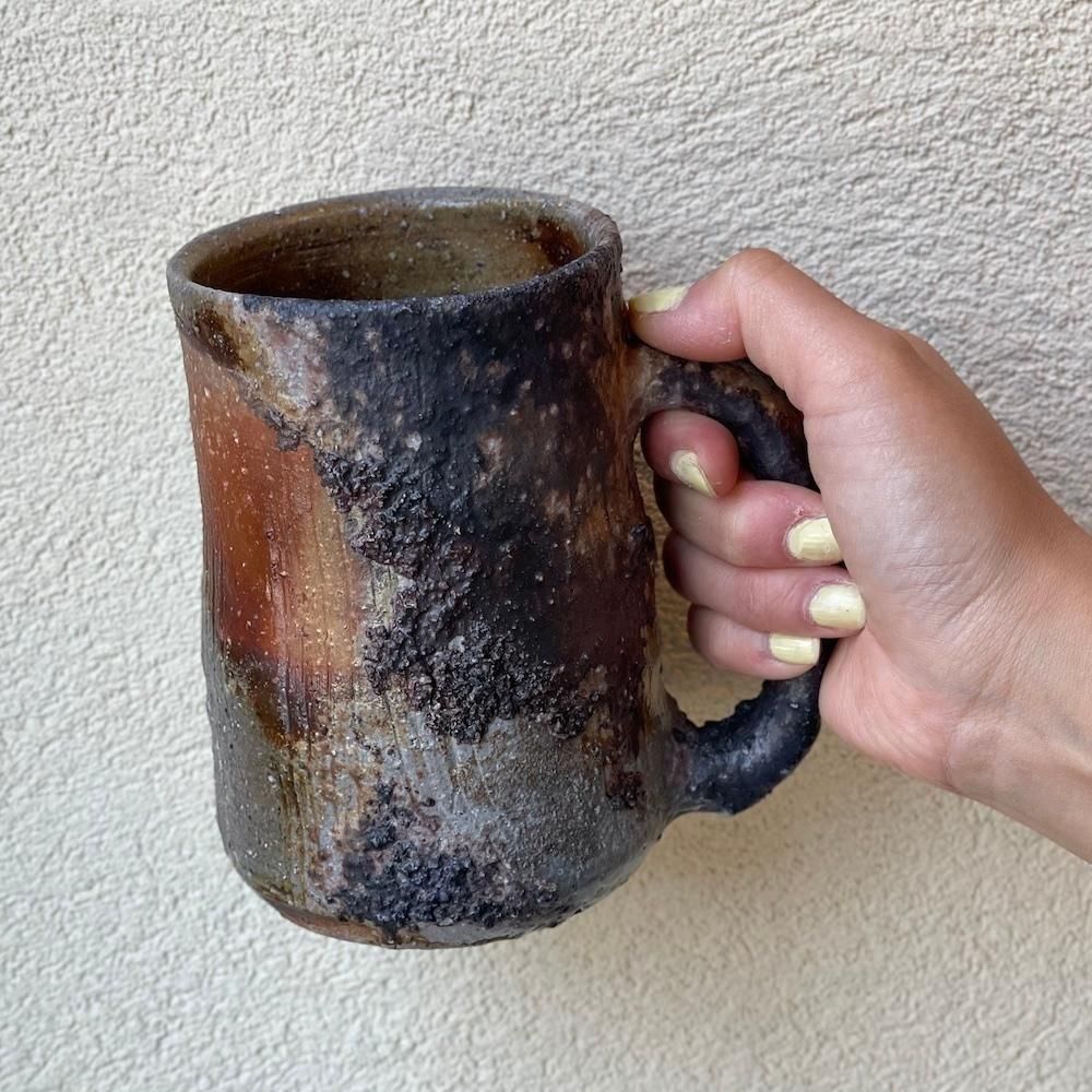 窯変蓋付花入「流」 小西陶藏 小西陶藏の作品一覧 - 備前焼 窯元 小西陶古