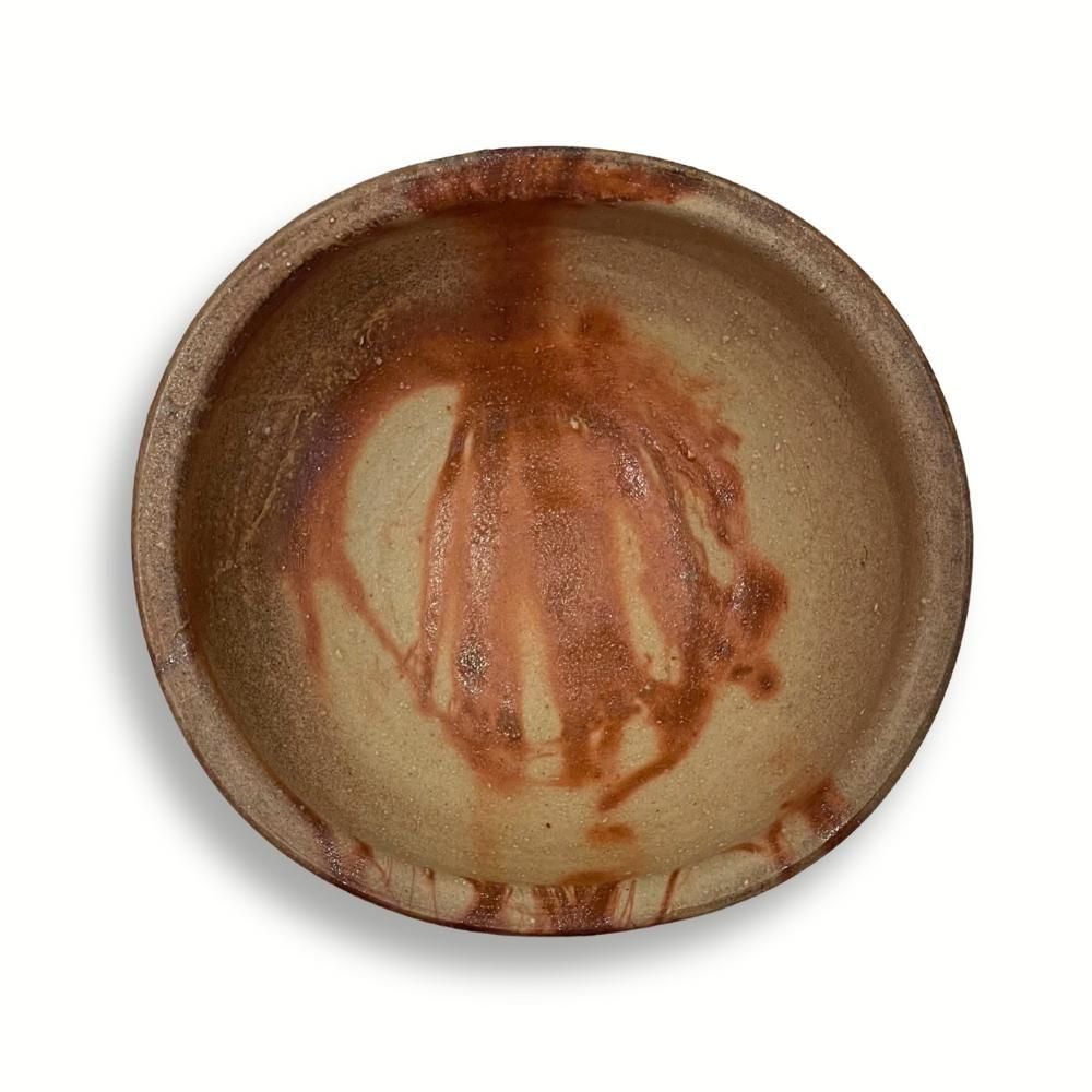 備前焼反り長角大皿・ゴマ緋襷ボタモチ【12】 備前焼反り長角大皿